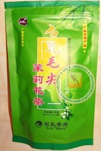 Зеленый элитный китайский чай с цветками жасмина Шижу (GUANGXI JINHUA TEA) - 100 гр. Пр-во Китай.