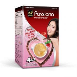 КОФЕ TRUNG NGUYEN PASSIONA COLLAGEN – ЧУНГ НУЕН ПАСЬОН С КОЛЛАГЕНОМ - РАСТВОРИМЫЙ - 14 ПАКЕТИКОВ -  4 IN 1. ВЬЕТНАМ.